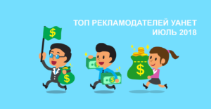 Топ рекламодателей Уанет, Июль 2018