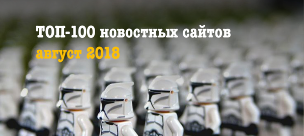 ТОП-100 украинских новостных сайтов за август 2018